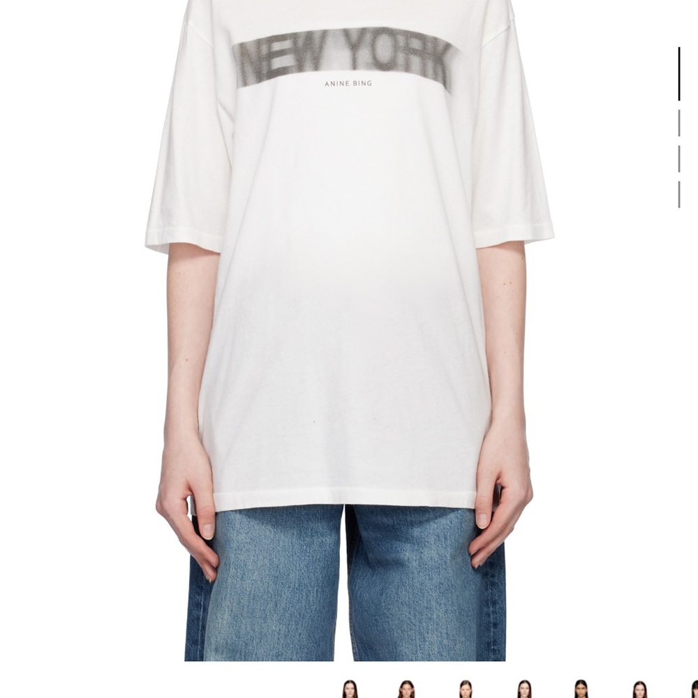 Anine Bing White Graphic T-Shirt